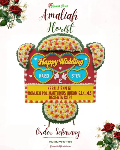 Karangan Papan Bunga Pernikahan di Kelayan Selatan